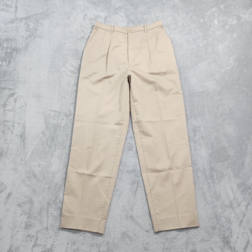 Vintage Levi's Pants Womens 14 Beige Pleated High Rise Straight Khakis Made USA